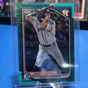 2024 Bowman Chrome Prospects Aqua Mojo Refractors #BCP-161 Zach Dezenzo /299